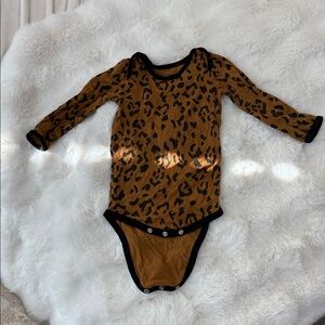 Kyte BABY Brown Leopard Print Bodysuit